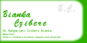 bianka czibere business card